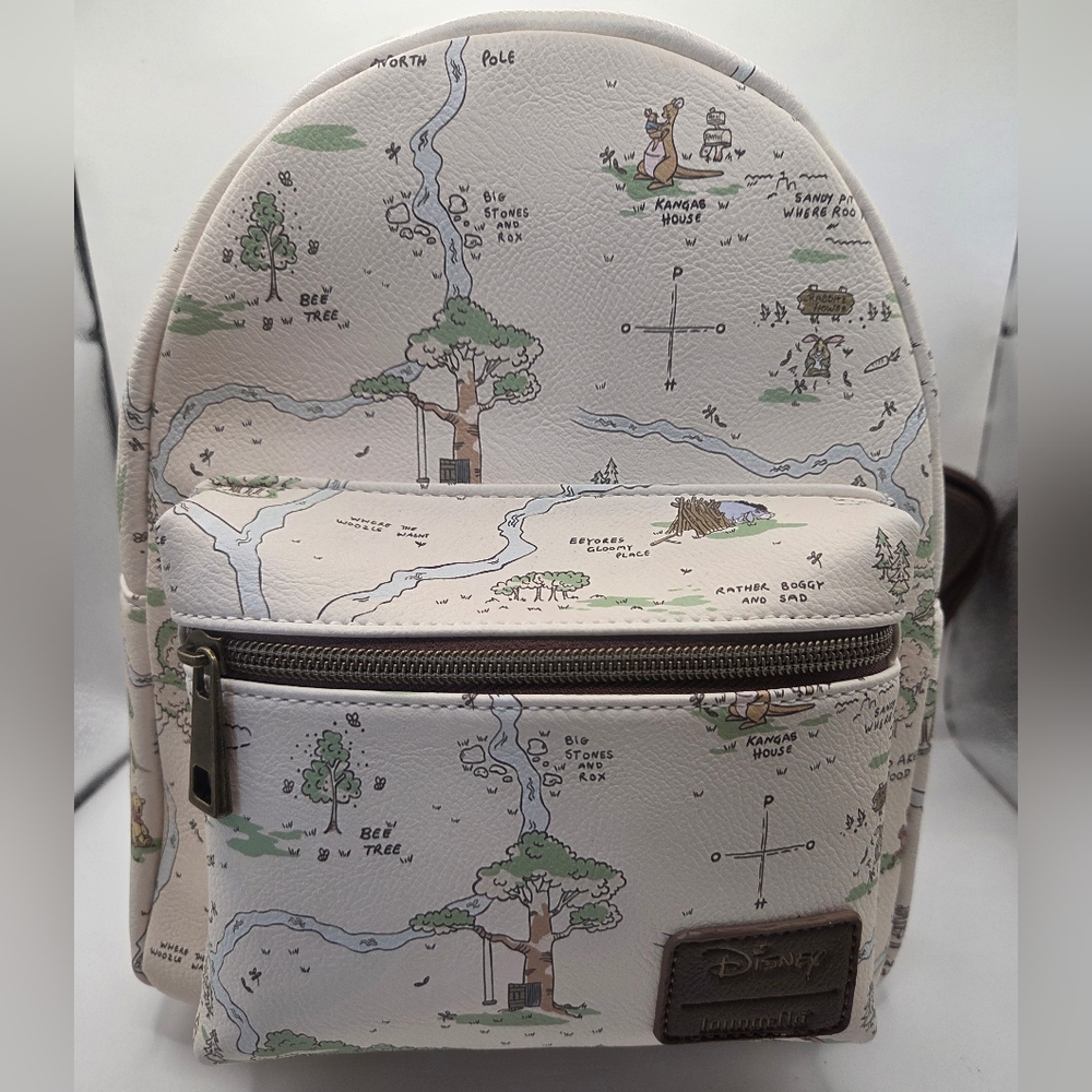 Loungefly Disney Winnie The Pooh Hundred Acre Wood Mini Backpack EUC